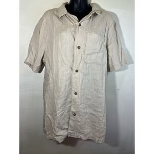 Men's Sz.Xl Jeremiah American Legacy Tan Button Up Short Sleeve Athleisure Sport